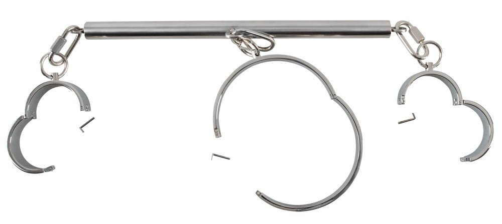 Bad Kitty Stainless Steel Wrist to Neck Restraint - Loveangels