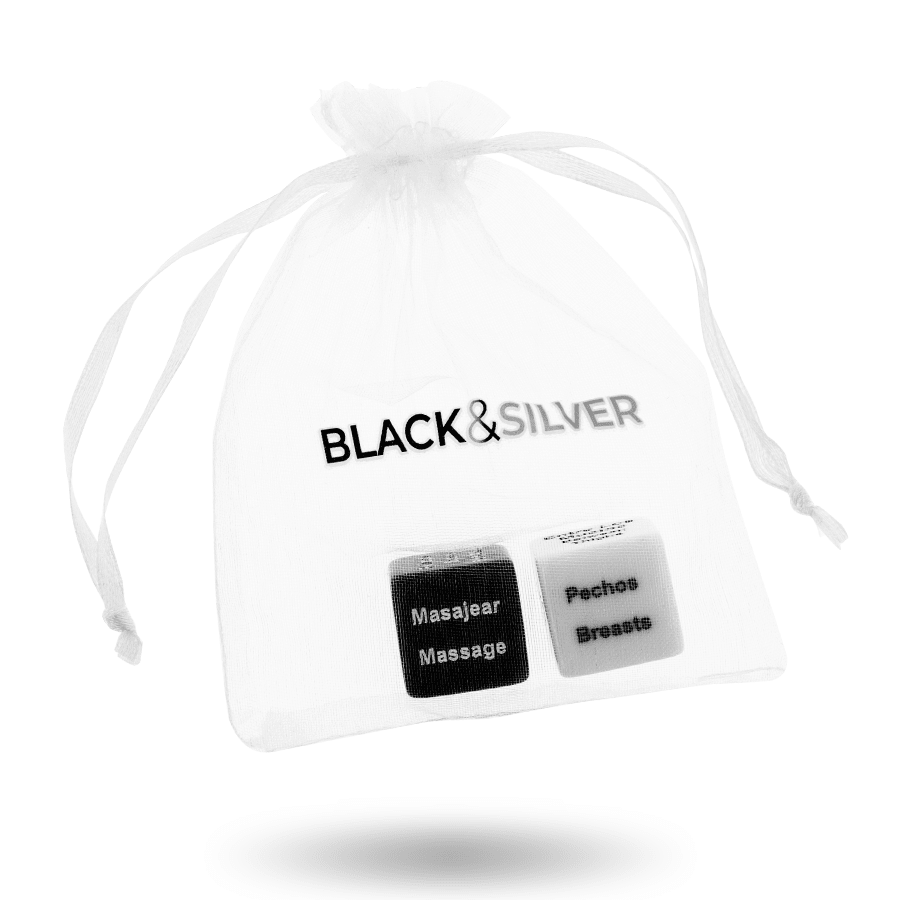 Black & Silver Dice For Couples - Loveangels
