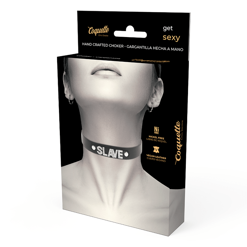 Coquette Choker Vegan Leather - Slave - Loveangels