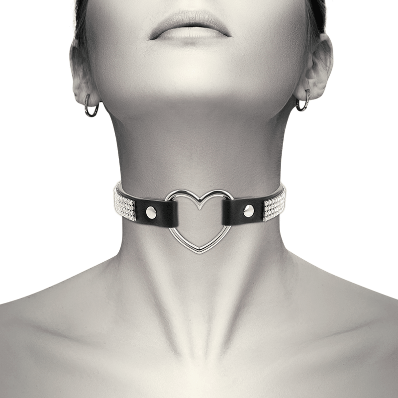 Coquette Hand Crafted Choker Vegan Leather - Heart - Loveangels