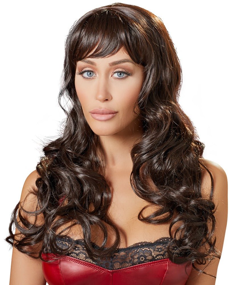 Cottelli Long Dark Brown Wig - Loveangels