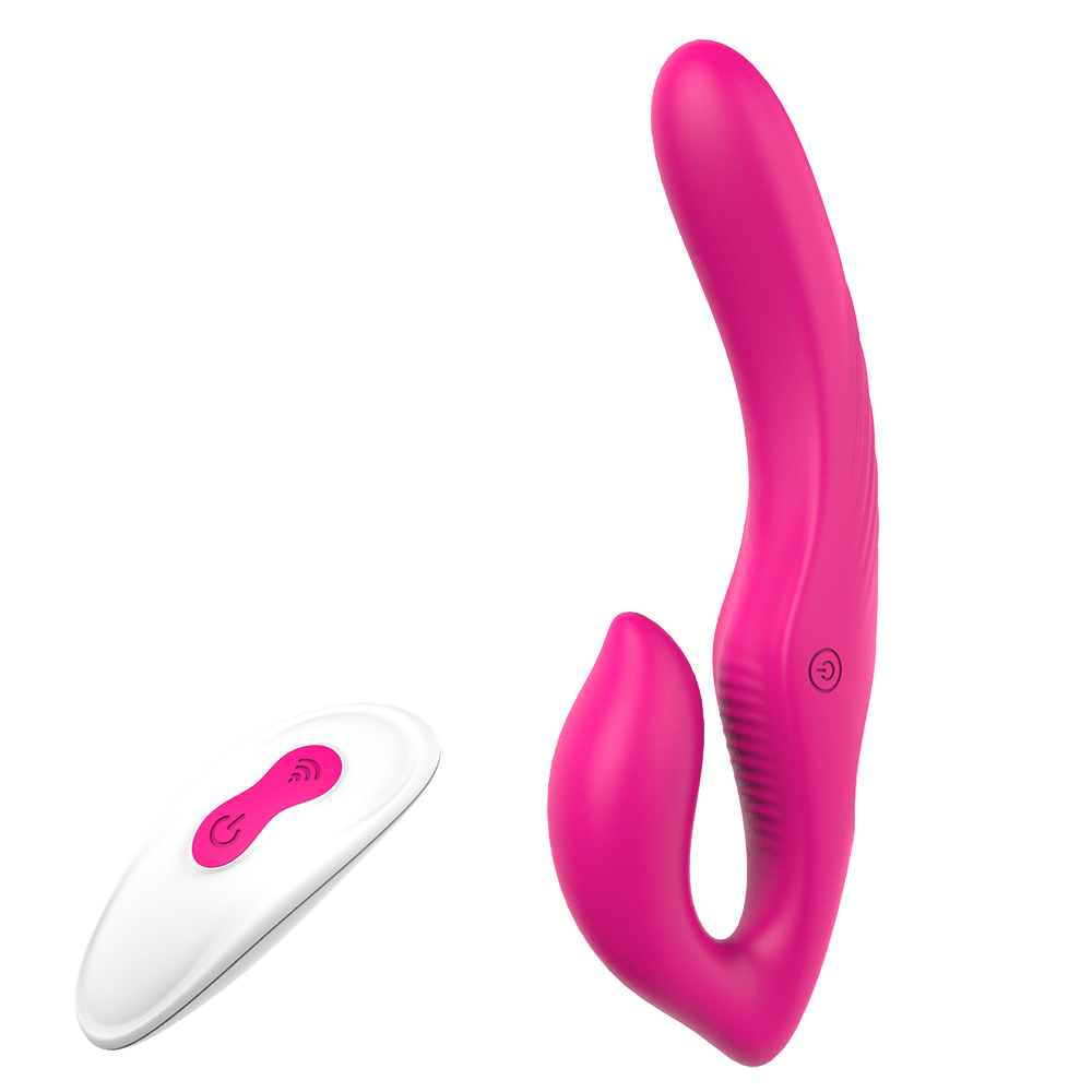 Dream Toys Vibes of Love Remote Double Dipper Strapless Strap - On - Loveangels
