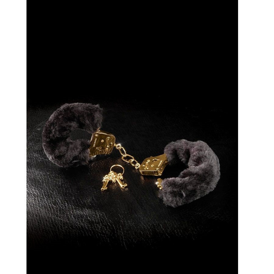 Fetish Fantasy Gold Deluxe Furry Cuffs - Loveangels