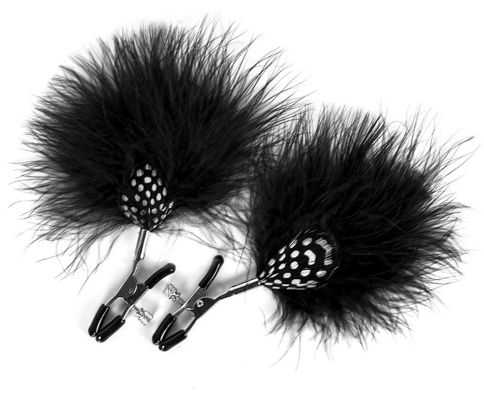 Guilty Pleasure Feathered Nipple Clamps - Loveangels