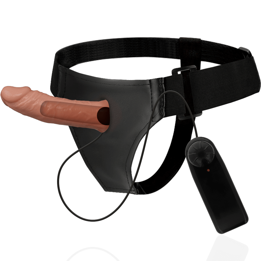 Harness Attraction Benny Vibrating 6.1 Inch Hollow Strap - On - Loveangels