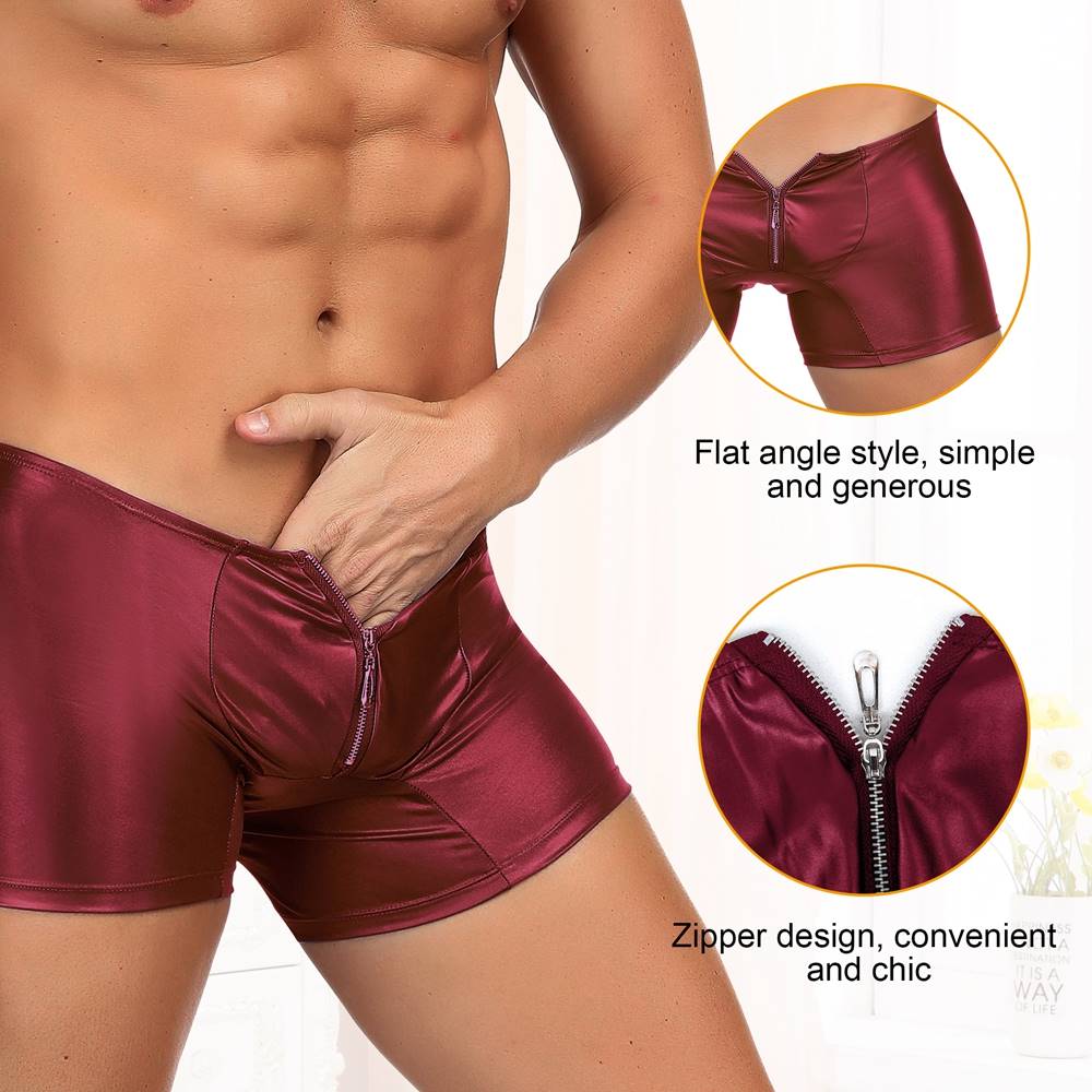 Loveangels Wet Look Pants with Zip Detail - Loveangels