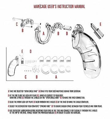 ManCage Model 01 Chastity Cage - 3.5" / 9 cm - Loveangels