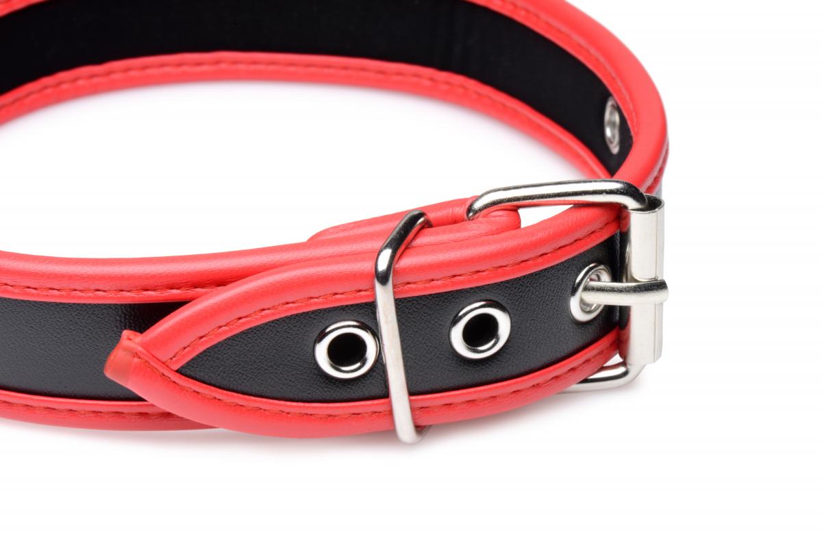 Master Series Scarlet Pet Red Collar With O Ring - Loveangels