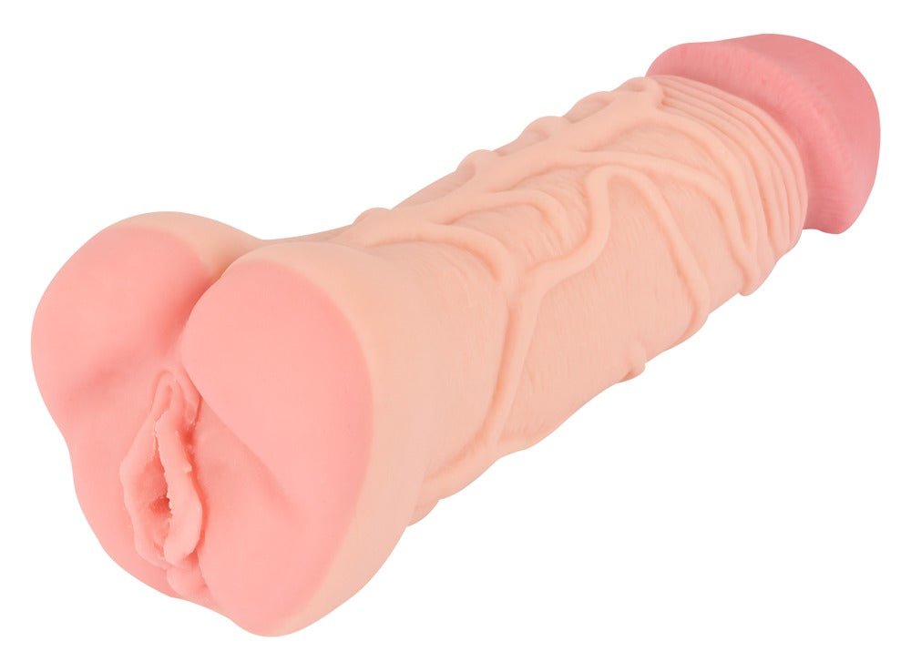 Nature Skin 2 In 1 Extension and Masturbator 22.1cm - Loveangels
