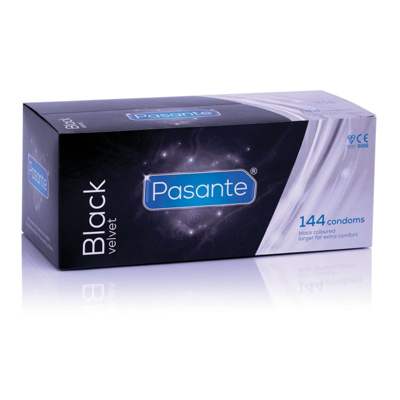 Pasante Black Velvet Condoms 144 Pcs - Loveangels