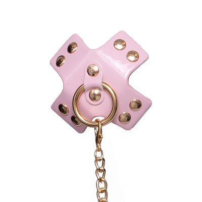 Bad Kitty Pink Nipple Stickers with Chain