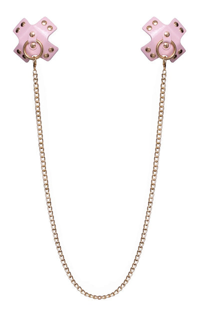 Bad Kitty Pink Nipple Stickers with Chain