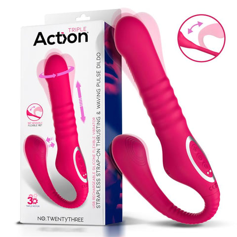 Action Twenty Three Double Vibe Flexible Pulsation And Thrusting