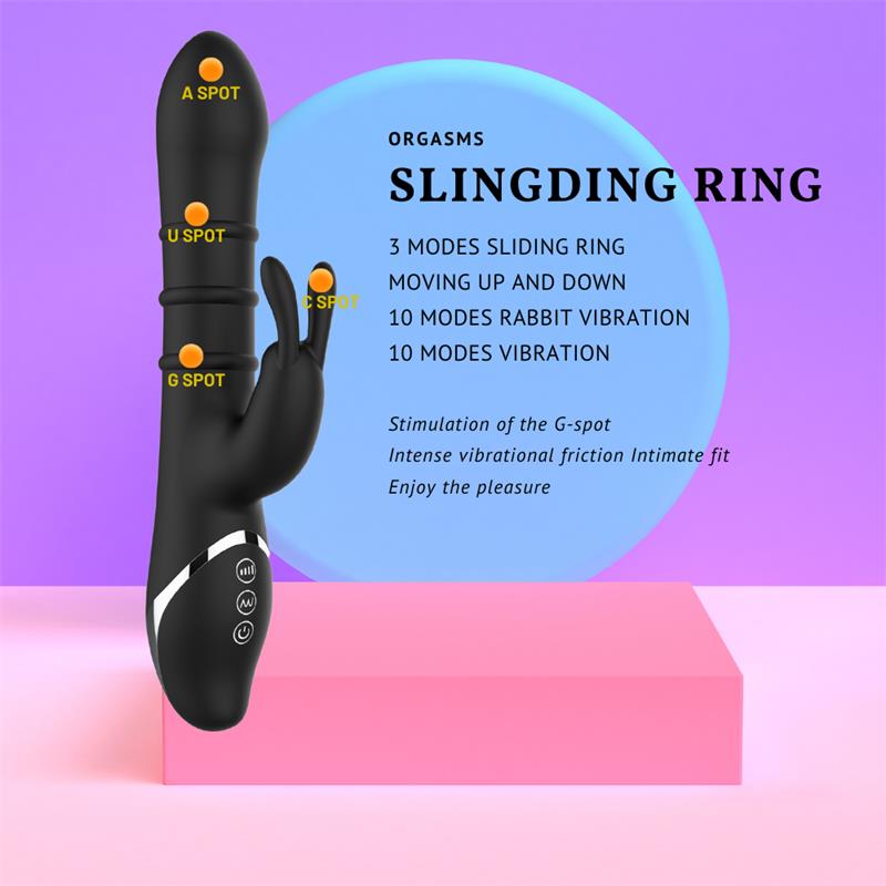 Into You Reipo Rabbit Vibrator With Sliding Rings