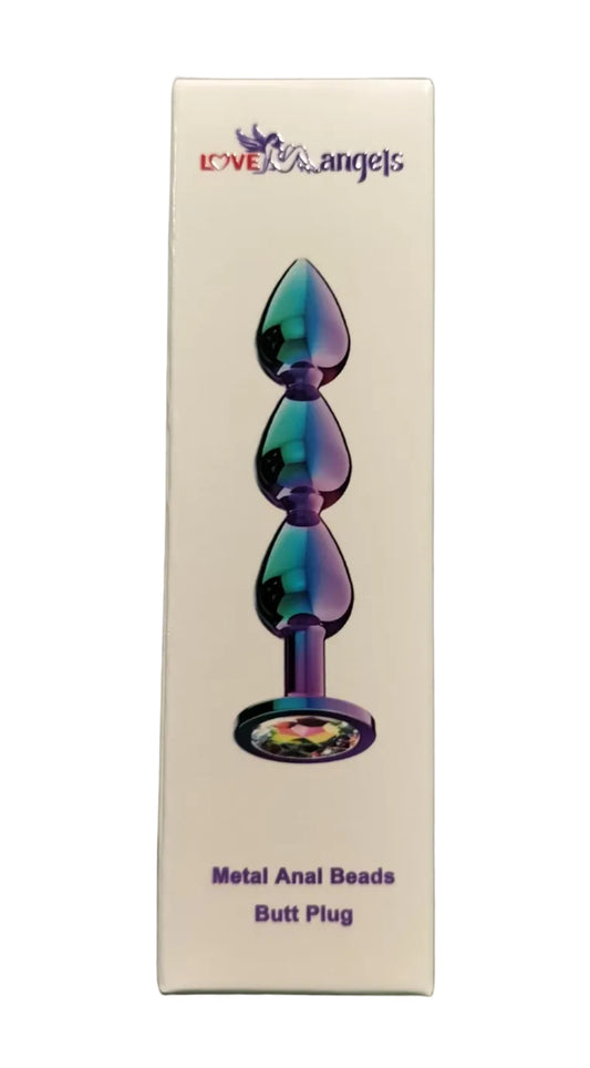 Loveangels Iridescent Metal Anal Beads Butt Plug