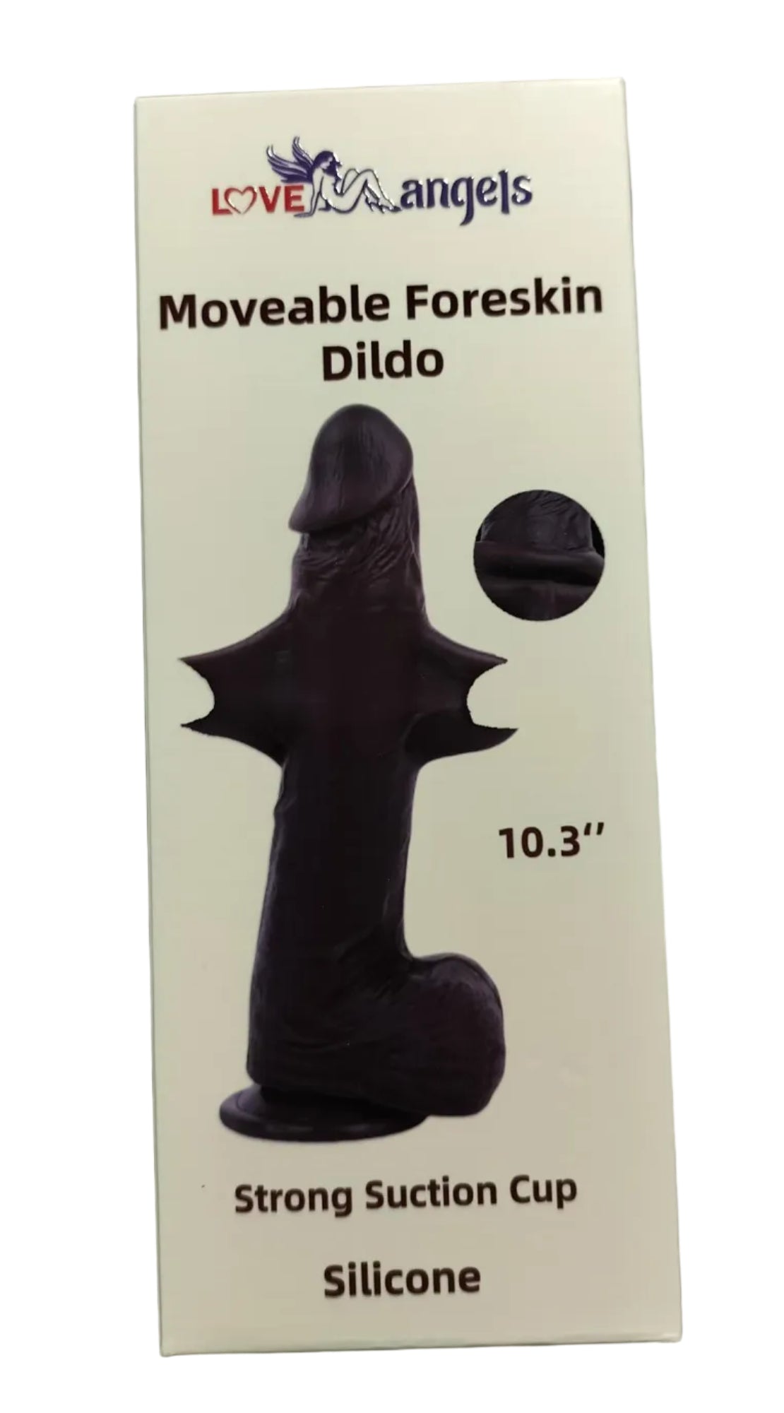Loveangels Moveable Foreskin Silicone Dildo 10.3"