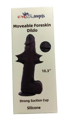 Loveangels Moveable Foreskin Silicone Dildo 10.3