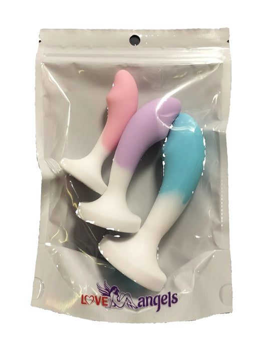 Loveangels Curved Silicone Multicolour Anal Training Set