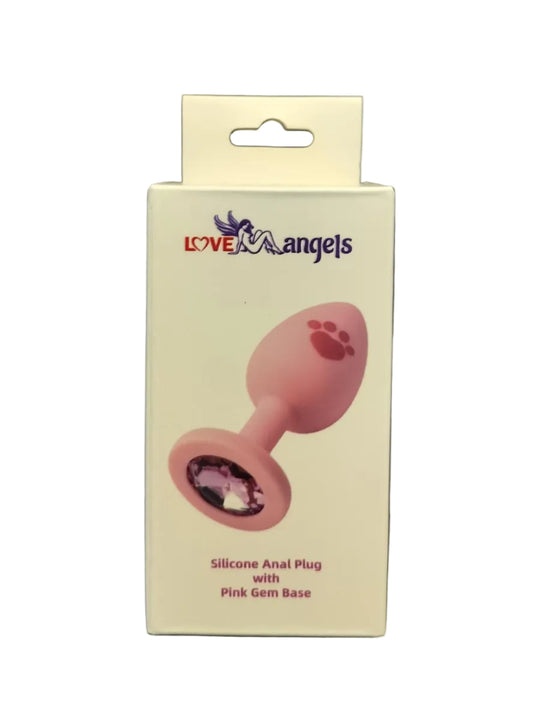 Loveangels Pink Paw Plug With Gem Base