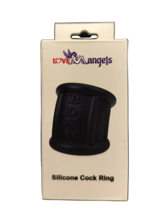 Loveangels 2.25'' Black Thick Silicone Cock/Ball Ring