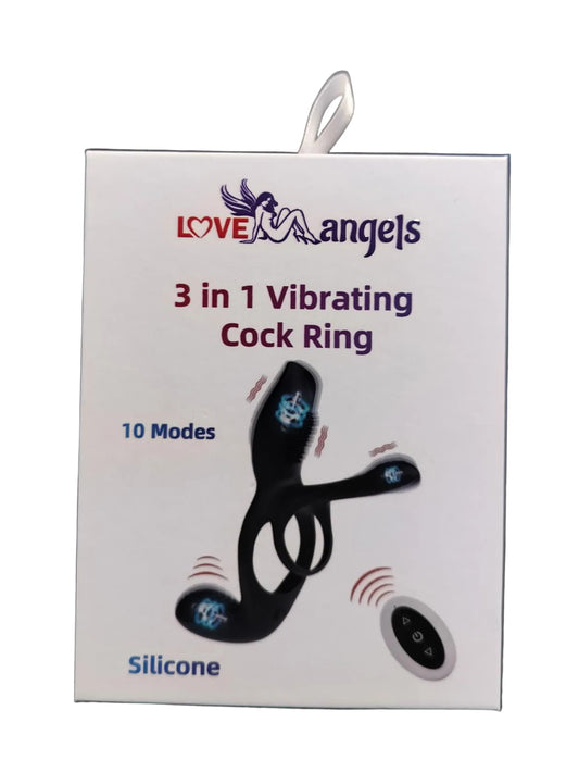 Loveangels 3 in 1 Vibrating Cock Ring With Remote