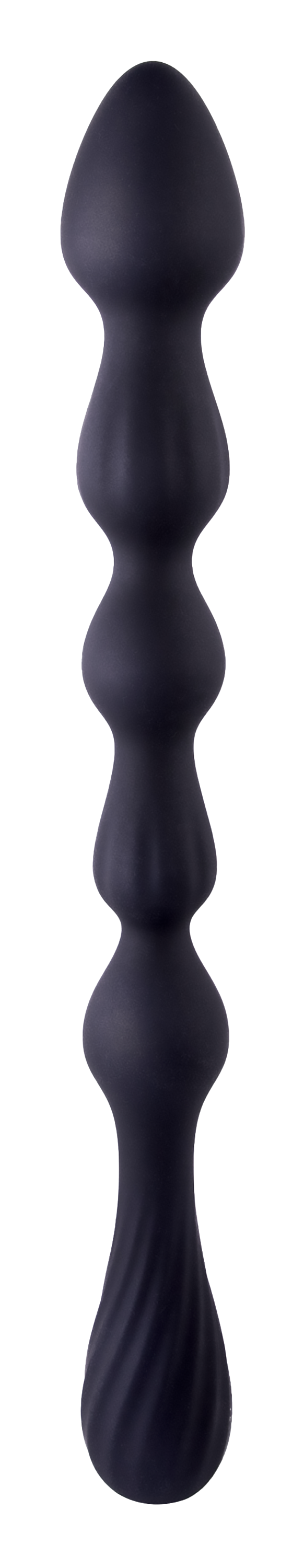 NMC 10.5 Inch Ribbed Silicone Anal Ball Beads Black