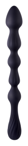 NMC 10.5 Inch Ribbed Silicone Anal Ball Beads Black