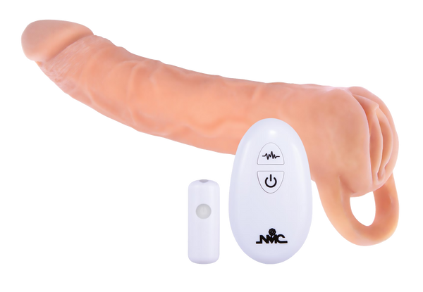 NMC 9 Inch TPE Extension Sleeve With Remote Control Bullet