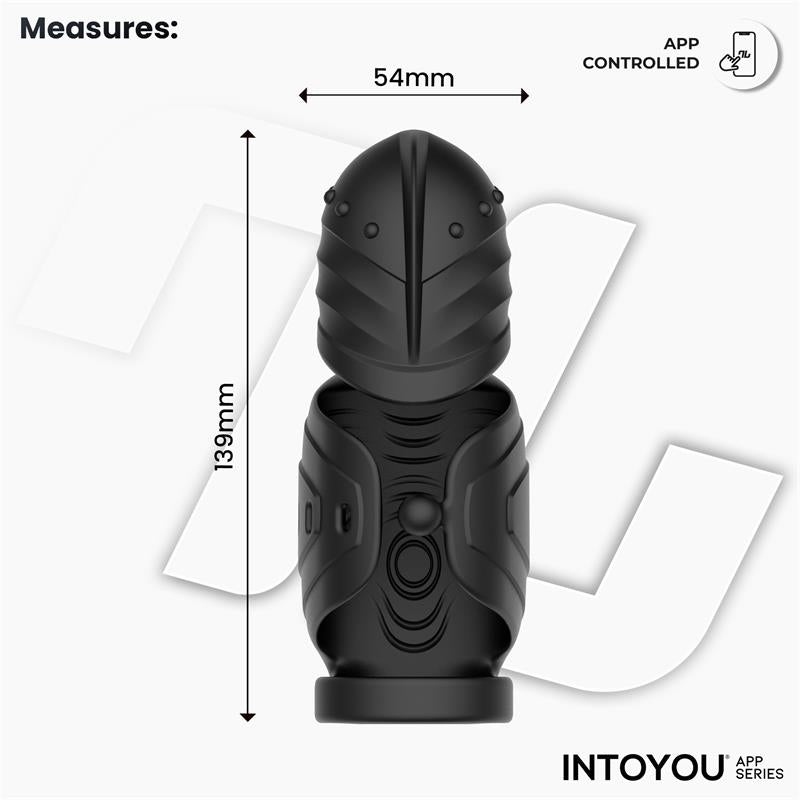 Into You App Series Zonte Rotating Cap Vibrating Masturbator with App