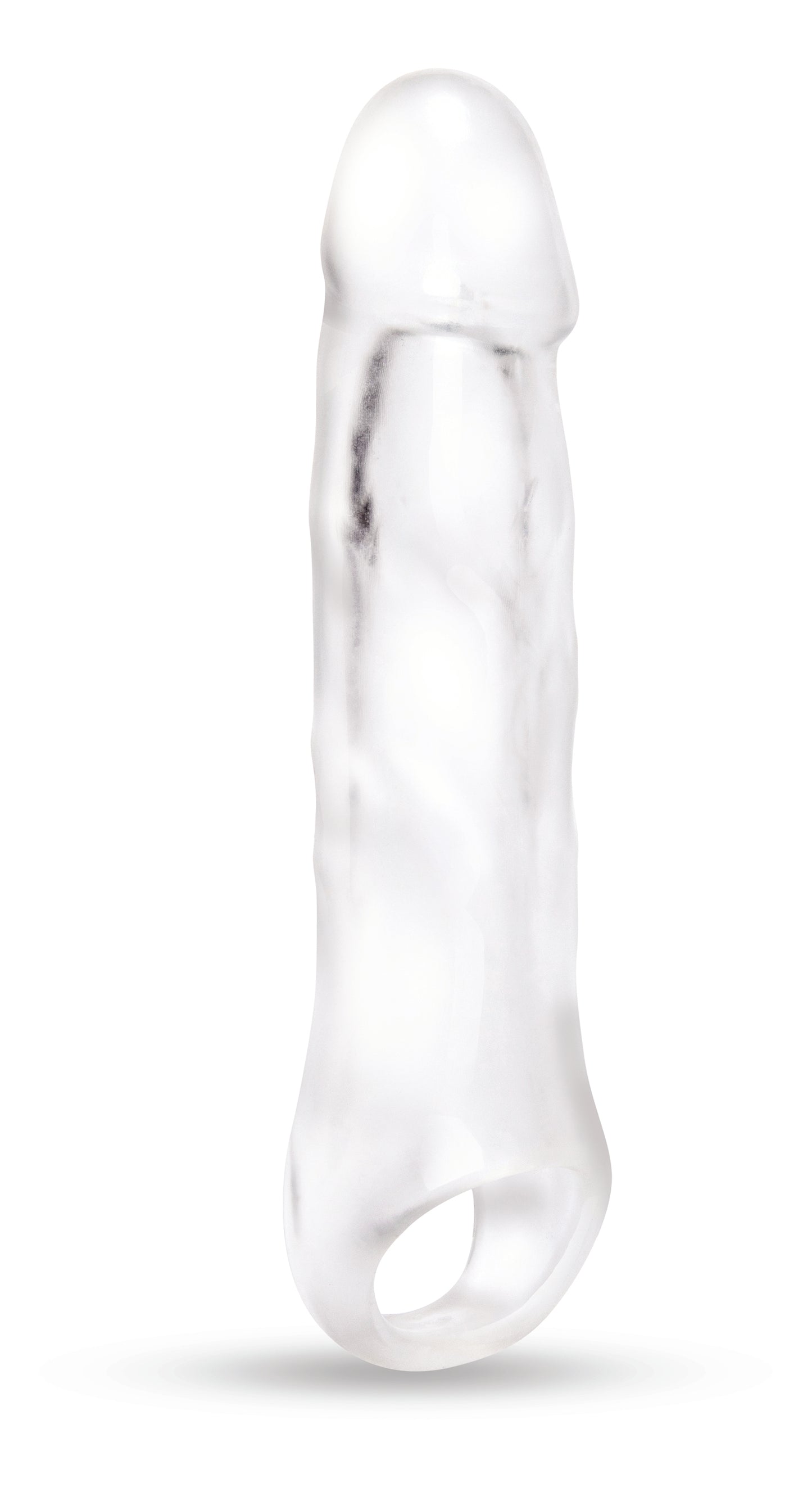 Size Up Clear View 1" Penis Extender With Ball Loop And 3 Rings