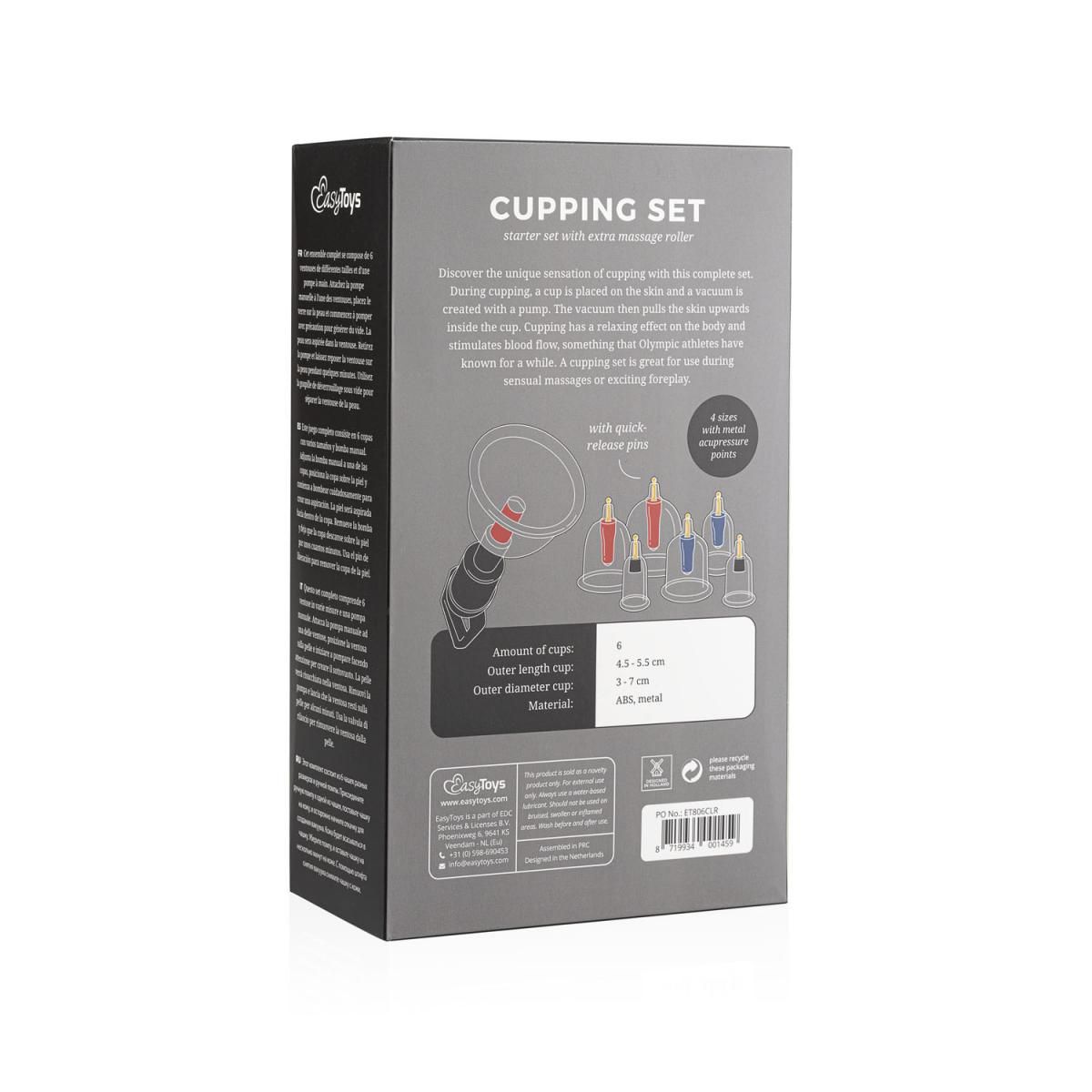 Easytoys 6 Piece Cupping Set with Trigger Handle