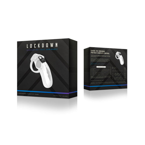 Lockdown Chastity Cage Large Transparent
