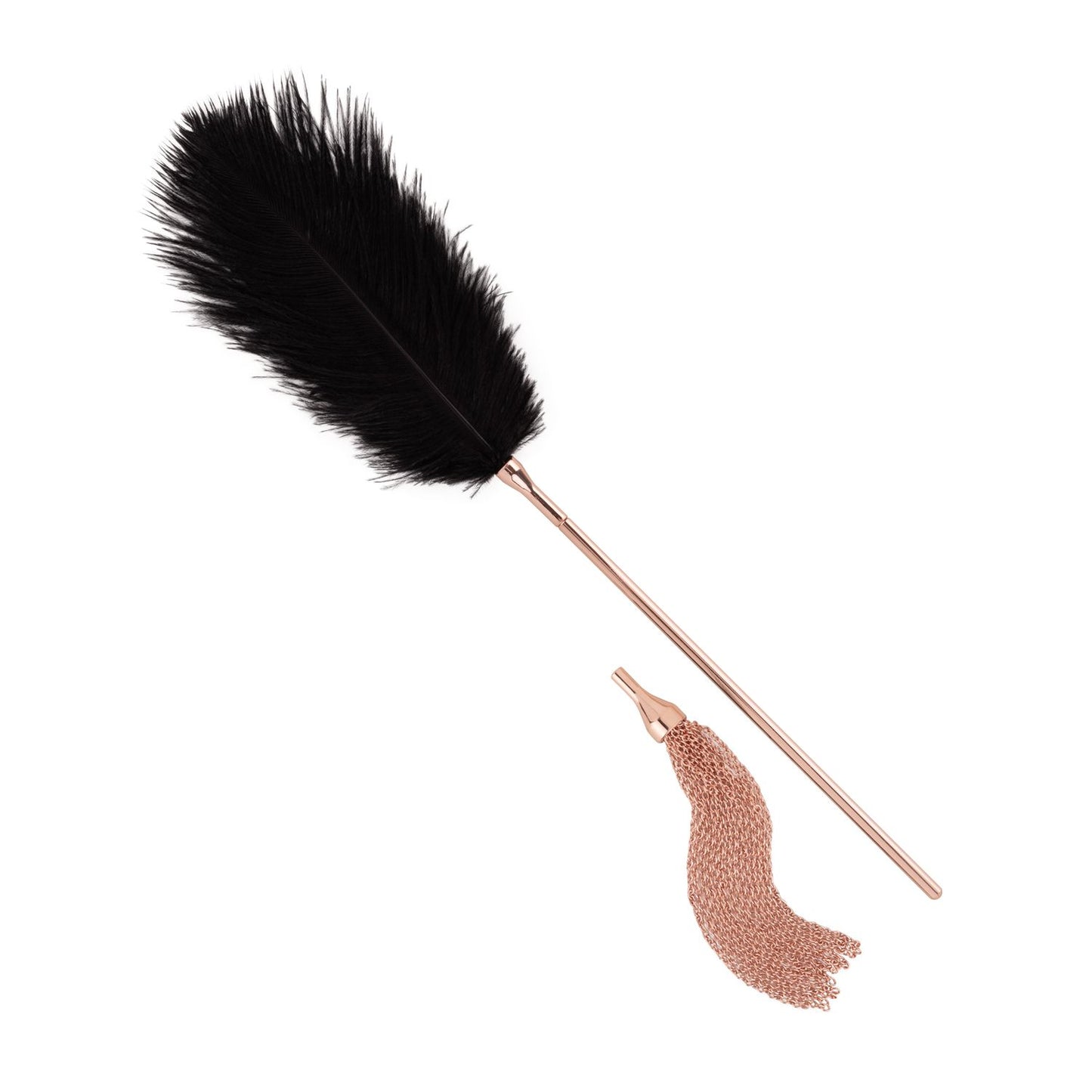 Rosy Gold Feather Tickler & Whip