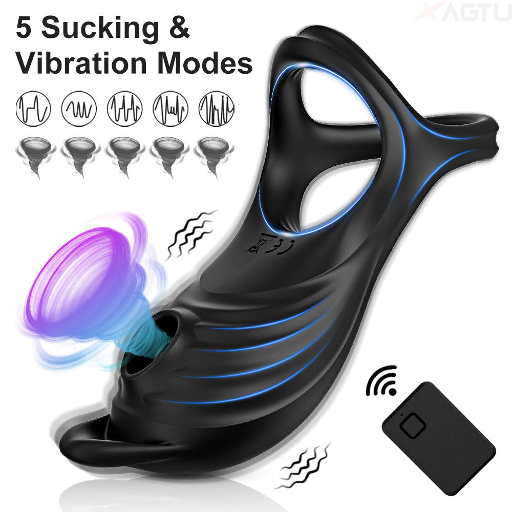 Loveangels Remote Vibrating Cock Ring With Air Pulse Stimulation