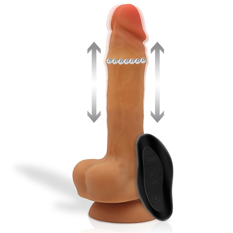 Centauro Adriano Realistic Vibrating Dildo With Up And Down Beads