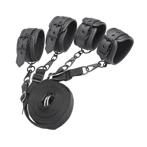 IntoYou Black Shadow Vegan Leather Bed Restraints