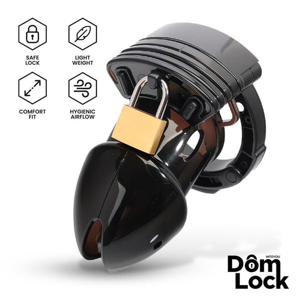 Domlock Cell Chastity Cage with Spacers