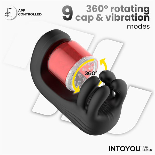 Into You App Series Torky Compressing Rotating Masturbator with App