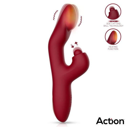 Action Velver Soft Clit Hitting Ball With Vibration And Heating Function