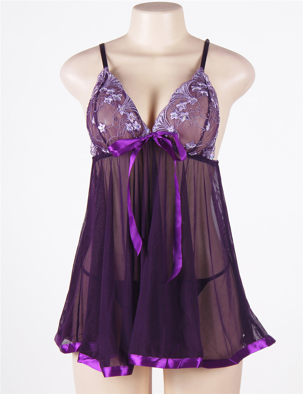 Loveangels See-Through Purple Babydoll