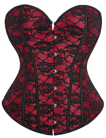 Loveangels Red And Black Boned Corset