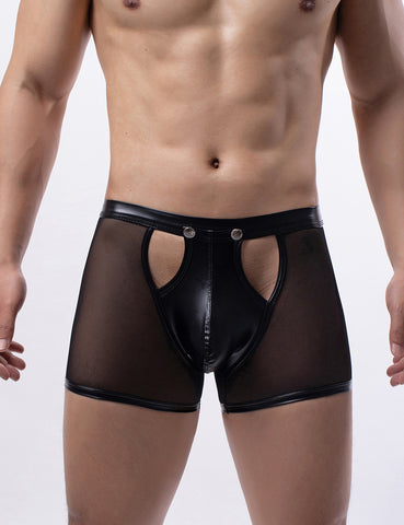 Loveangels Men's Mesh Trunks With Openable Pouch