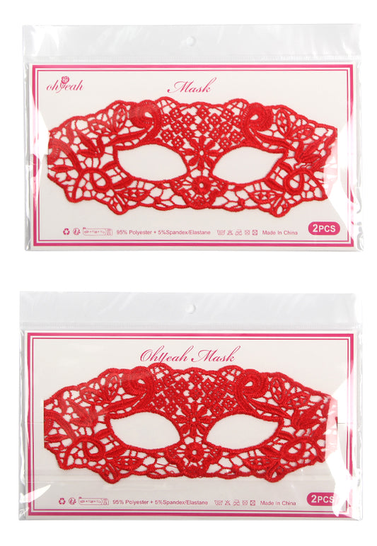 Loveangels Red Lace Mask 2pc Set