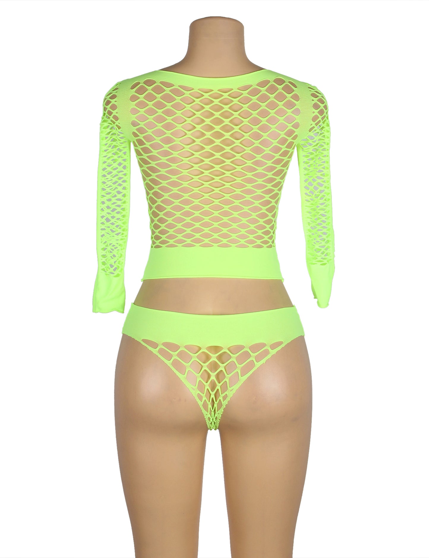 Loveangels Neon Green 2pc Bodystocking Set
