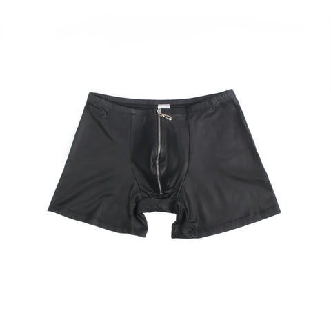 Loveangel's PU Men's Short With Zip
