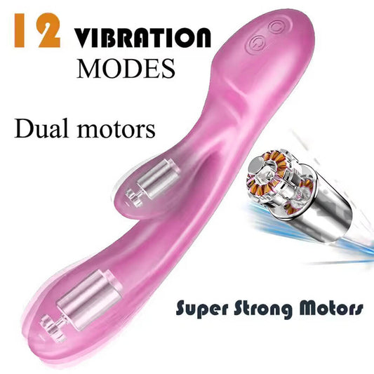 Loveangels Curvy Dual Stimulaton Pink Rabbit Vibrator