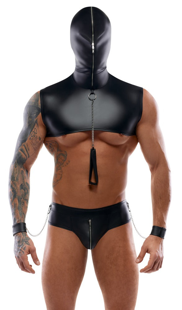 Svenjoyment Men's Hooded Bondage Set with Cuffs