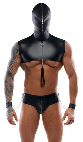 Svenjoyment Men's Hooded Bondage Set with Cuffs