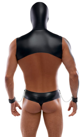 Svenjoyment Men's Hooded Bondage Set with Cuffs