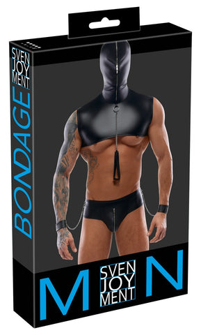 Svenjoyment Men's Hooded Bondage Set with Cuffs